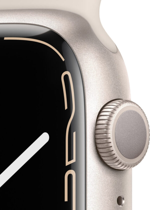 Apple Watch 7 45mm Starlight Aluminium / Starlight Sport Band - Slika 3