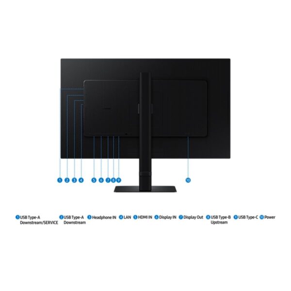 Monitor SAMSUNG 27" LS27D600UAUXEN Black ((QHD 2K 2560×1440 – 100Hz 5ms IPS Panel - HDR10) - Slika 2
