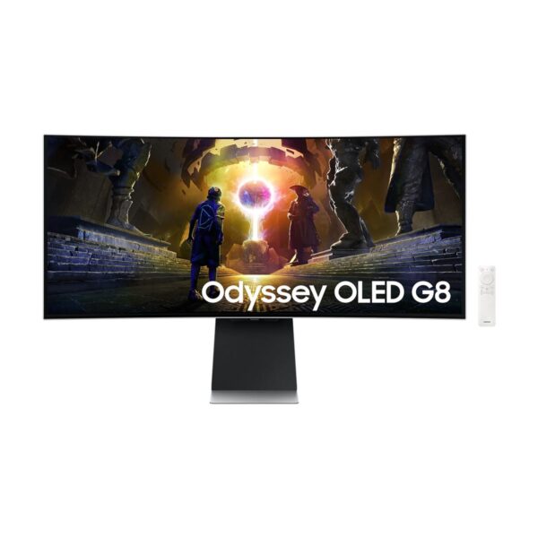 Monitor SAMSUNG 34" LS34DG850SUXDU Silver (QHD 2K 3440x1440 - 175Hz 0.03ms GlareFree OLED Panel - HDR10 - GSync - FreeSync - Tizen TV) - Slika 2