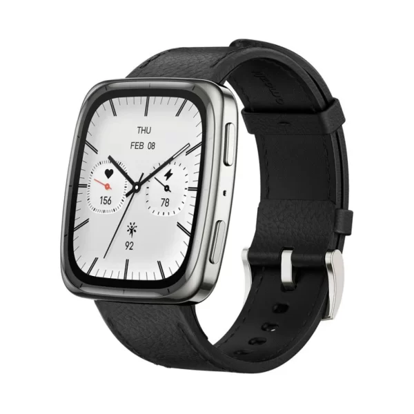 Amazfit Active 2 NFC (Square) Black Leather + RED Silicon