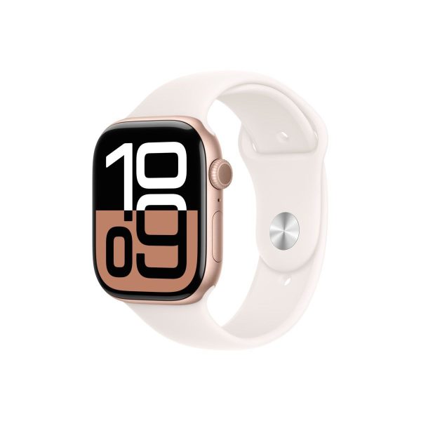 Apple Watch Series 10 42mm Rose Gold Aluminium Case with Light Blush Sport Band - S/M