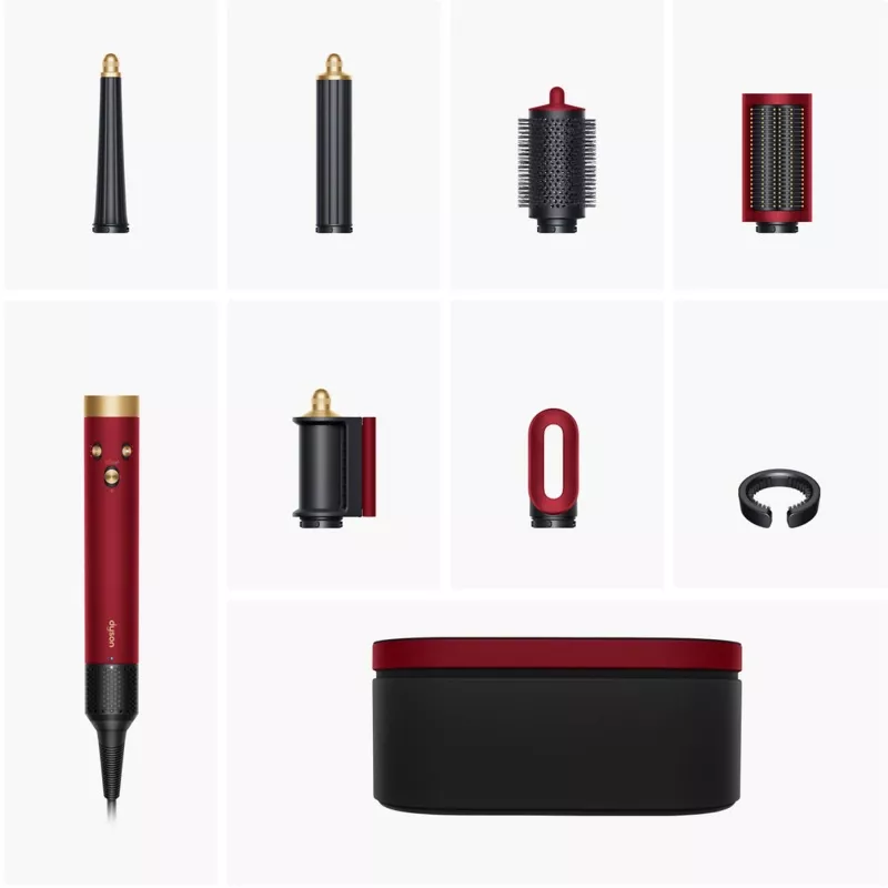 Dyson Airwrap i.d.™ Straight+Wavy Red Velvet / Gold – Višenamjenski uređaj za oblikovanje i sušenje kose - Slika 2